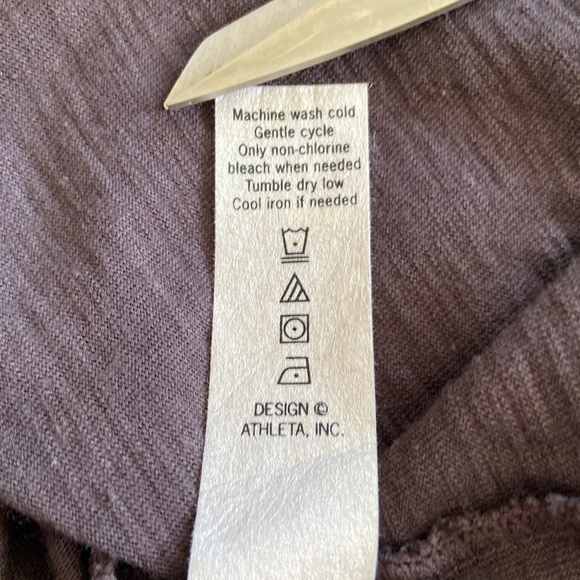 Athleta Brown Deep V Neck Athleisure Activewear Athletic Dress 3060 - Picture 6 of 6